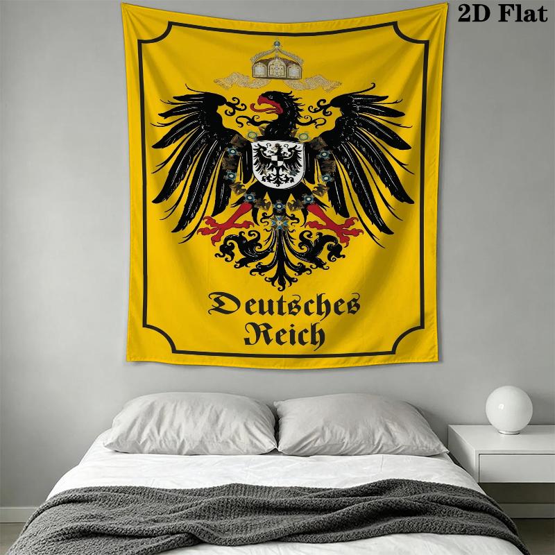 German Empire Wall Tapestry Aesthetic Wall Hanging Printed Fabric Blanket Decorative Tapestries for Bedroom Living Room Home Decor