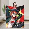 Soft Warm Blanket Picnic Animated Game P- Persona 5 Bedding Throws  Flannel Bedspread For Couch Chair Aesthetic Sofa Bed Cover