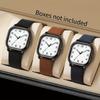 1/3PCS Men Fashion Business Watches Square Arabic Dial Quartz Watch Casual Leather Band Wristwatch for Men Clock (Without Box)