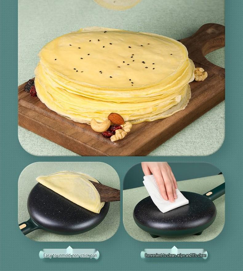 Compact Electric Crepe & Spring Roll Maker Pancake Griddle Machine