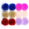 12 шт. 8 см Разноцветные искусственные меховые помпоны для шапки, помпоны из искусственного лисьего меха для обуви, DIY, ручная работа, аксессуары для шапок и одежды