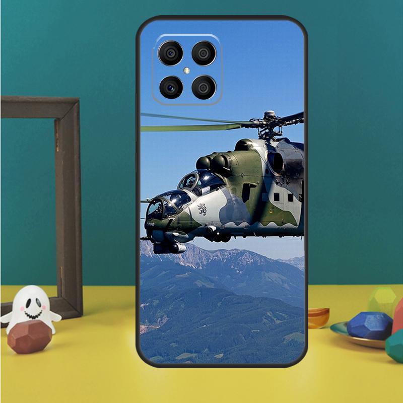 Кейс для вертолета Ми-24 «Крокодил» для Honor X9a X8a X8b X9b X9c X8 X9 50 70 90 Lite Honor 200 Lite Magic 7 5 6 Pro Чехол
