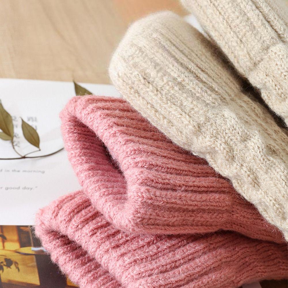 Толстые Теплые Женские Вязаные Перчатки Плюшевые Ветрозащитные Перчатки Мужские Женские Варежки Для Активного Отдыха