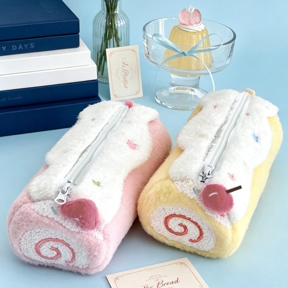 Star Embroidery Pen Bag Plush Pencil Pouch Durable Pencil Case School Supplies