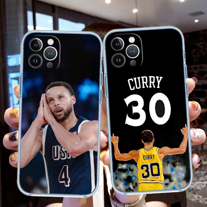 C-Curry Basketball Star Transparent Phone Case for Motorola Moto G7 G8 G9 G84 G85 G73 G24 G15 Z2 Play Power Plus