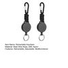 2Pcs Key Chains With Carabiner 60cm Extendable Steel Wire Multifunctional Extendible ID Holder Outdoor Anti-lost Retractable Keychain