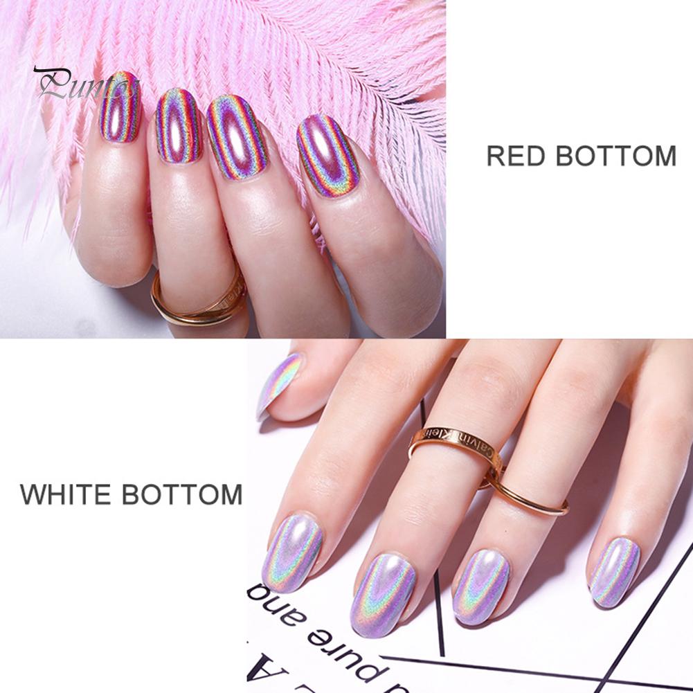 Puntos Nail Art Ультратонкая многоцветная голографическая зеркальная пудра с хромированным пигментом