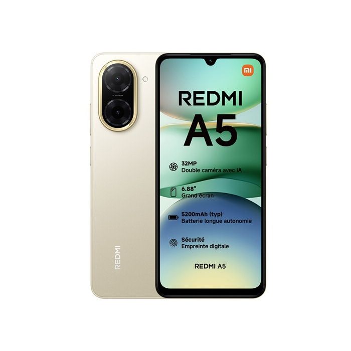 Redmi A5 Or 4 GO + 128 GO