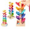 Marble Run Rainbow Sound Tree Детская мелкая моторика Деревянное дерево с круглыми/квадратными мячами для малышей Мальчики Девочки Обучающая музыкальная игрушка-дерево