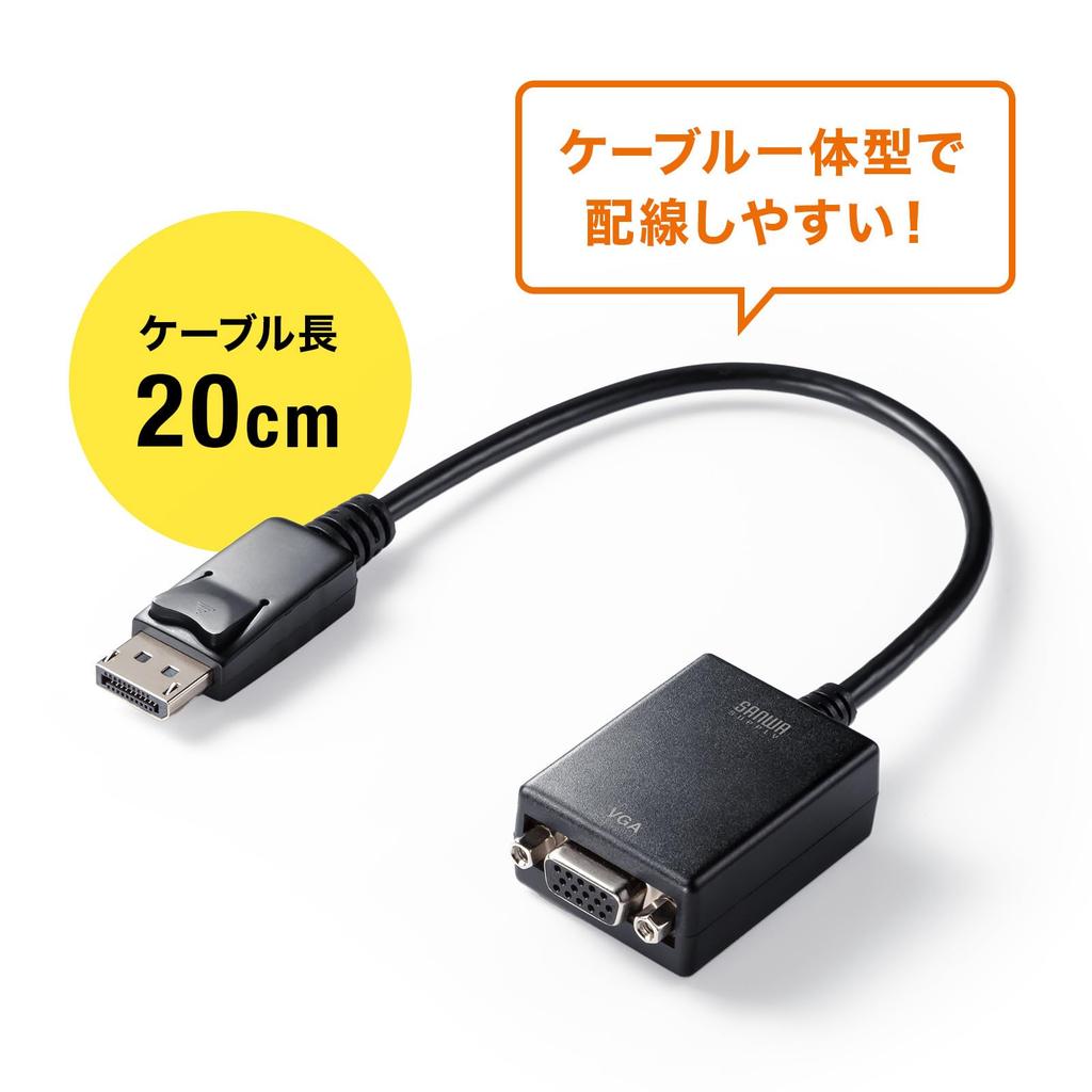 SANWA SUPPLY DisplayPort-VGA Conversion Adapter AD-DPV06