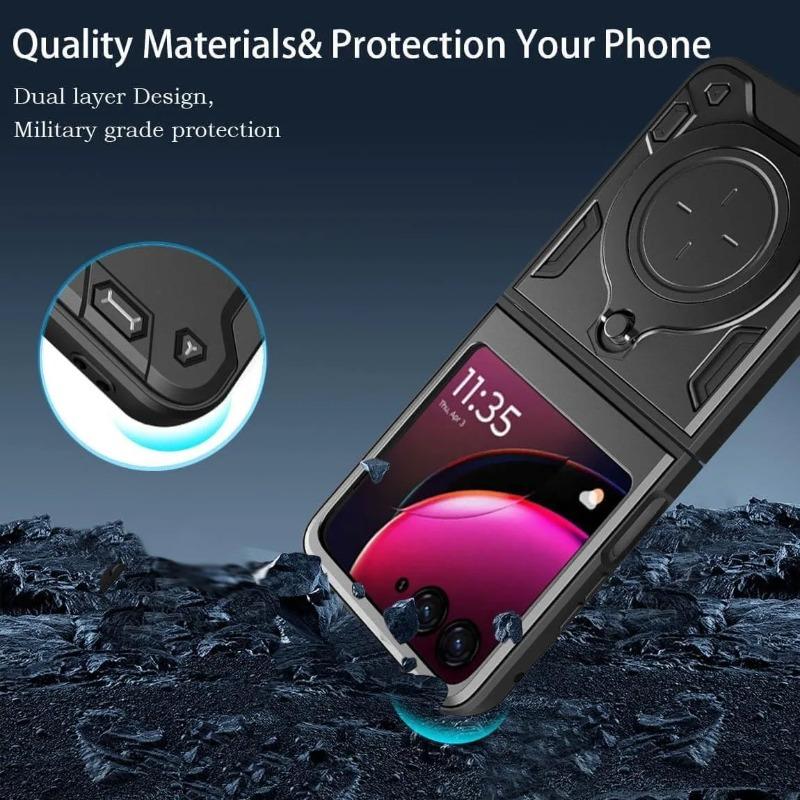 Слайдерная крышка для Motorola Moto Razr 60 Ultra 50 40 Ultra Razr Plus Чехол Кольцо-подставка Держатель Ударопрочный Защита камеры Capa