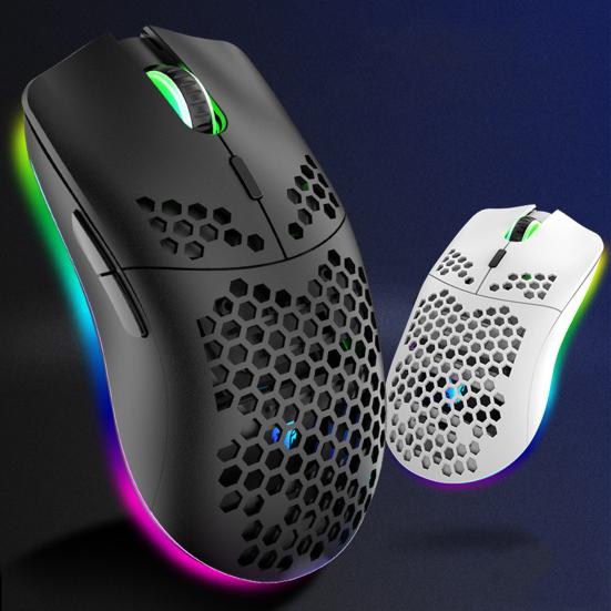 XYH80 Backlight Mouse Rechargeable Honeycomb Design RGB Lighting