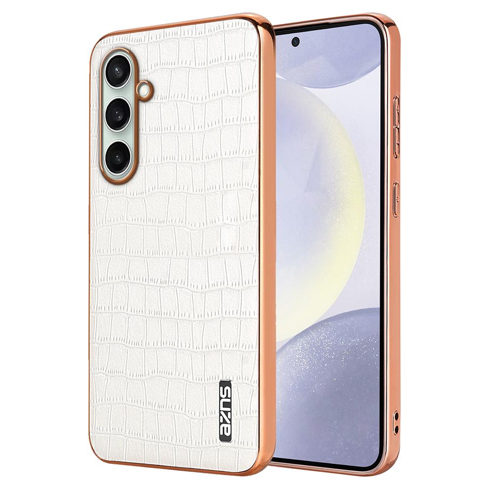 AZNS For Samsung Galaxy A36 5G Case Electroplating Crocodile Texture PU+TPU Phone Cover