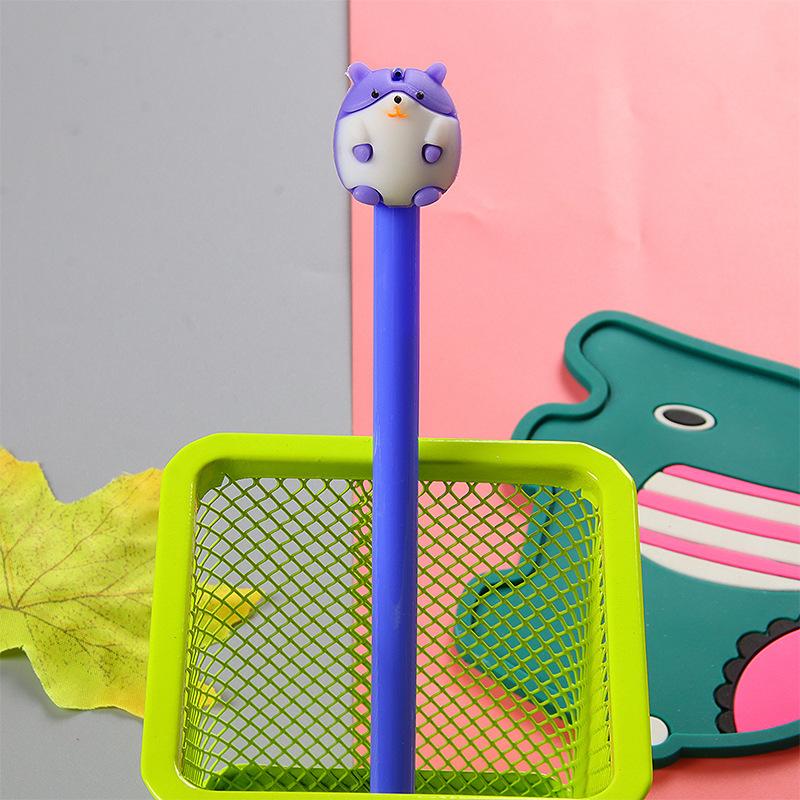10pcs 0.5mm Cute Hamster Gel Pen Cartoon Gel Pen Creative Learning Stationery Water-based Pen Prize Gift