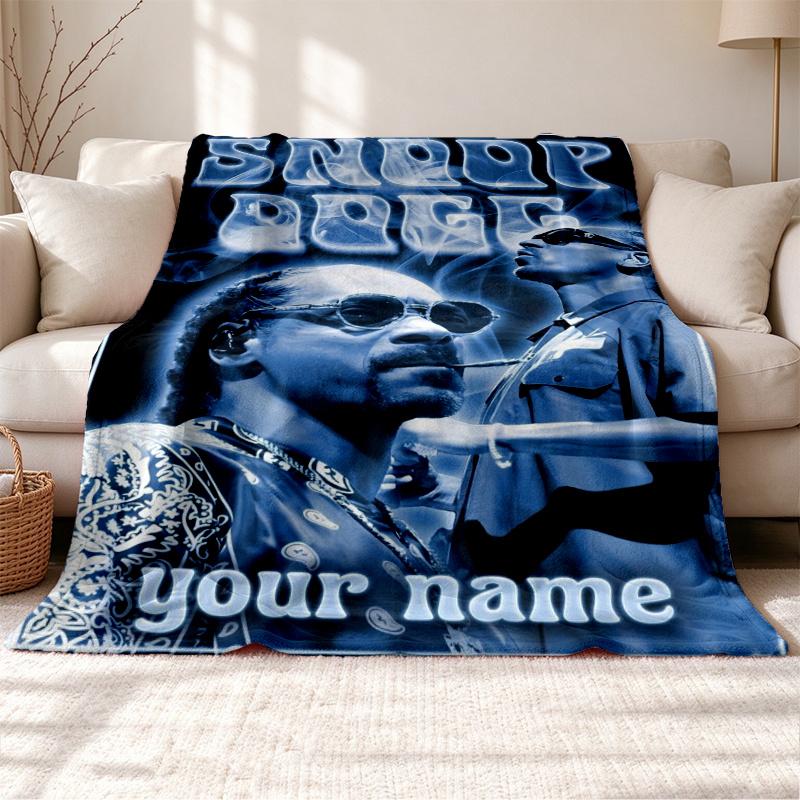 Snoop Dogg Customizable name outdoor blanket soft cozy and warm Multi-purpose office blanket outdoor camping and travel blanket all