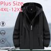 Осенне-зимняя ветрозащитная куртка больших размеров, мужская водонепроницаемая съемная подкладка «три в одном», бархатная толстая куртка, толстяк, морозостойкая куртка 4XL-12XL