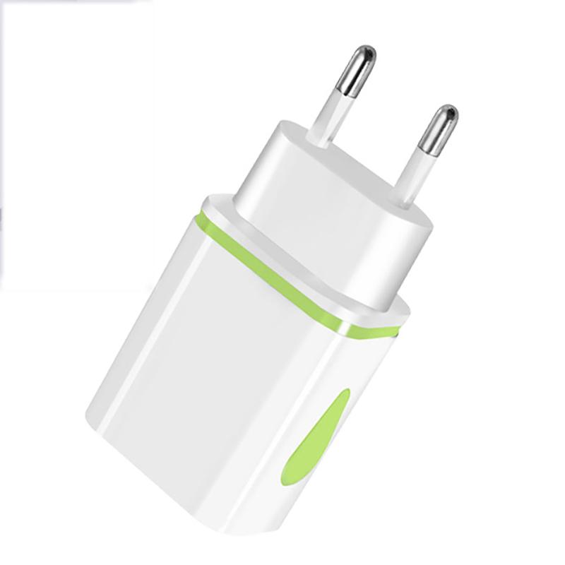 5V 2.1A EU Вилка Двойное USB Зарядное устройство Дизайн Капля Воды Дорожный Домашний Офисный Адаптер Умное Быстрое Настенное Зарядное устройство для IPhone Samsung Смартфонов Планшетов