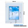 PVC window white 50x60 LEFT 500x600 mm tilt and turn, double-glazed