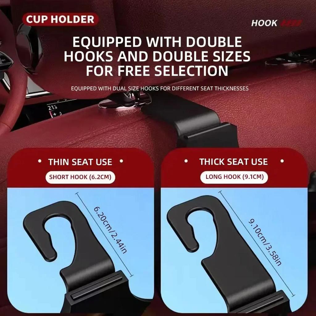 1/2PCS Car Water Cup Holder Hook Cup Holder Expander Automobile Accessories Universal Organizer for Purse Bag Umbrellas Grocery