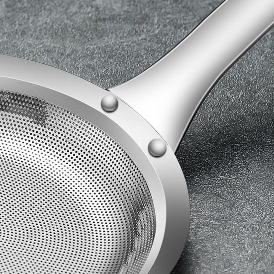 Fine Mesh Strainer for Oil Filter Skimming Grease Foam Premium Skimmer Spoon Fine Mesh Strainer