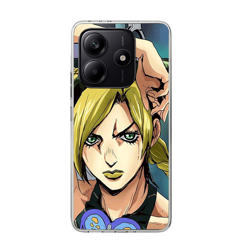 JoJo's Bizarre Adventure Jolyne Cujoh Phone Case For Xiaomi Redmi Note 13 14 15 Pro Plus 12S 12 14S 11S 11E 10 10S 11 11T 5G 4G