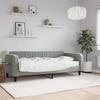VidaXL Daybed with Mattress Light Grey 90x200 Cm Velvet 3197039