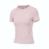Retro Sports Football Style Solid Color Comfortable Short Sleeve T-Shirt Women Tops Pink 631305-90