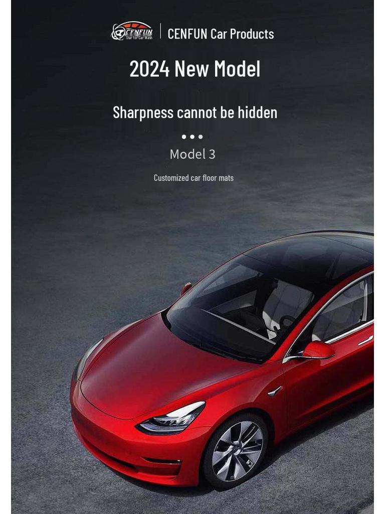 Литые напольные коврики для Tesla Model 3/Y - Оригинальный коврик в багажник для леворульных и праворульных автомобилей.