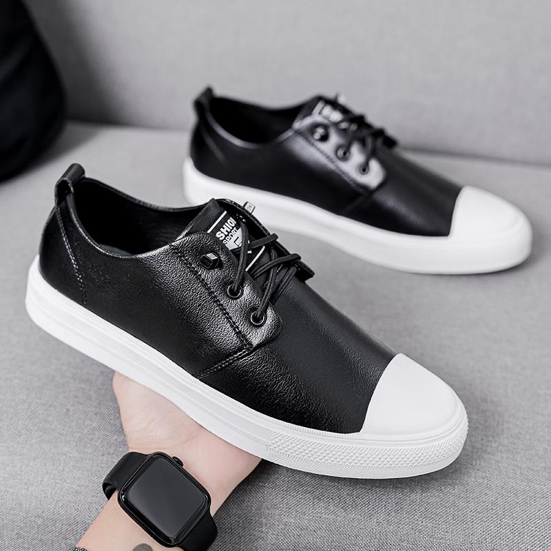 Модная мужская обувь мода черный белый Кожаные туфли для вождения на плоской подошве Мужские мокасины Роскошная обувь мужская Повседневная обувь Прогулочная обувь мужская