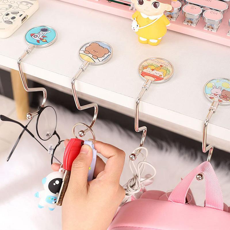 Складной крючок для стола для студента, органайзер для женской сумки, боковой крючок для офисного стола, складной крючок для сумки, вешалка для кошелька, держатели для сумочек