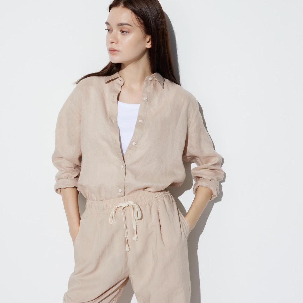 Uniqlo Легкие брюки из смесового льна JAPAN