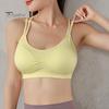 Женский спортивный бюстгальтер с несколькими бретелями, открытой спиной, пуш-ап, быстросохнущий, без косточек, бесшовный спортивный бюстгальтер со съемными подкладками