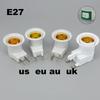 220V US AU EU UK E27 Lamp Socket Adapter with On/off Switch Plastic Standard Screw-in Socket Outlet Converter Bulbs Home