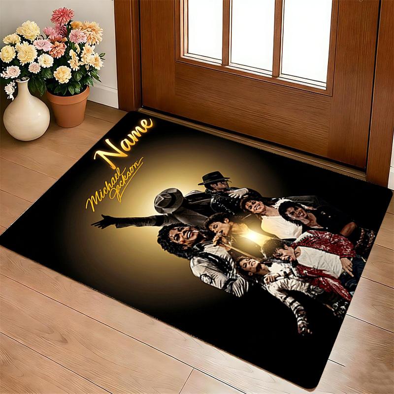 Custom Mj Tribute Area Rug Carpet For Bedroom Game Playroom Living Room Nonslip Sofa Office Home Decor Doormat Christmas Gift