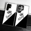 Queen King Couple Theme Soft Phone Case for Samsung Galaxy S24 S25 FE S26 Edge S23 Ultra S22 Plus S21 + Shockproof Cover Back Sh