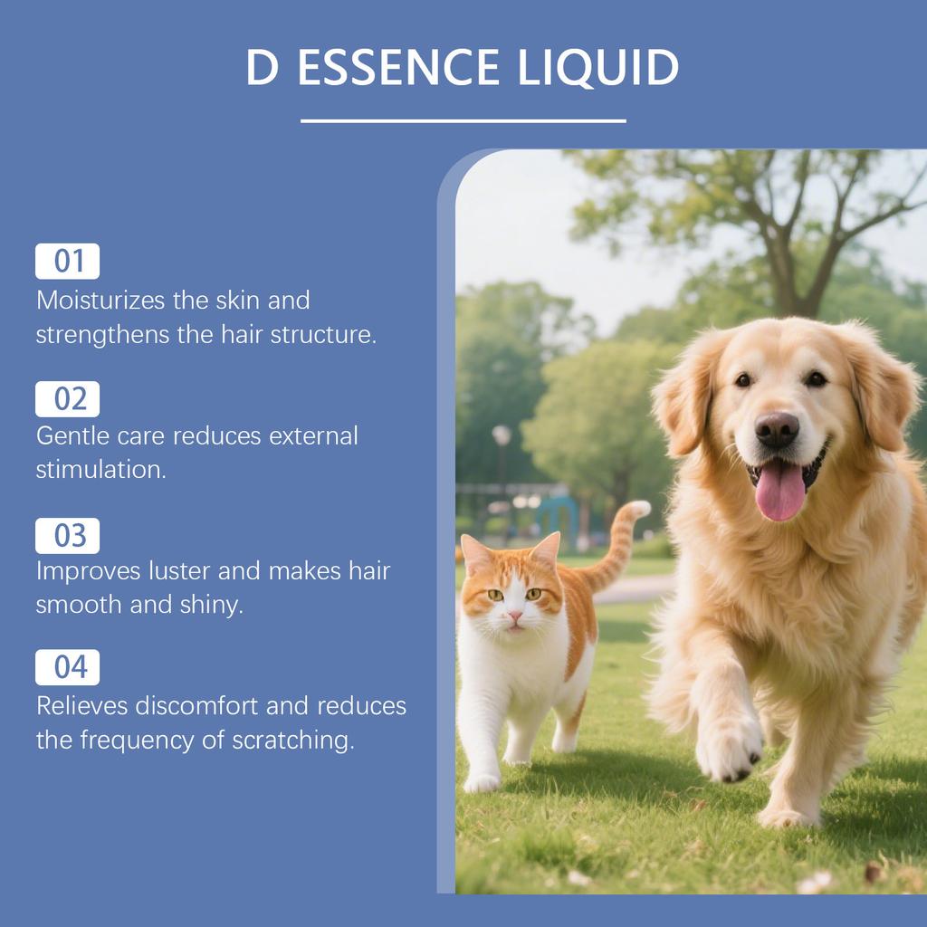 Жидкость для ухода за шерстью питомца обеспечивает уход за шерстью и кожей кошек и собак, гарантируя здоровье шерсти питомца и делая ее блестящей и шелковистой, 60 мл