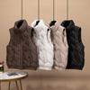 МОДА 2024 Осень и зима Новый короткий жилет без рукавов из хлопка Утолщенный повседневный жилет из хлопка Жилет Женская одежда
