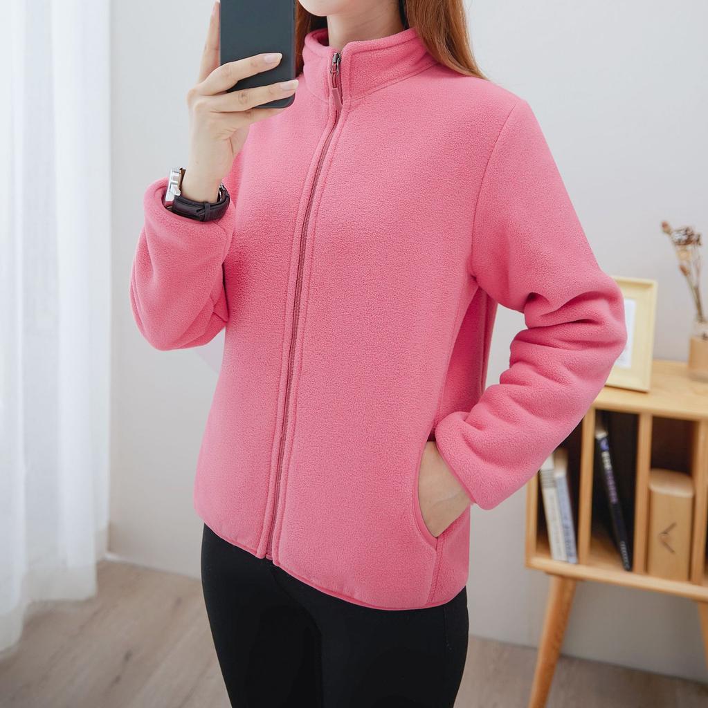 Women's Fleece Jacket for Autumn and Winter, Thickened Fleece Warm Coat, Double-sided Fleece Top