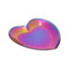 Nail Art Display Board Stainless Steel Heart Shape Cosmetic Makeup Manicure Tips Color Mixing