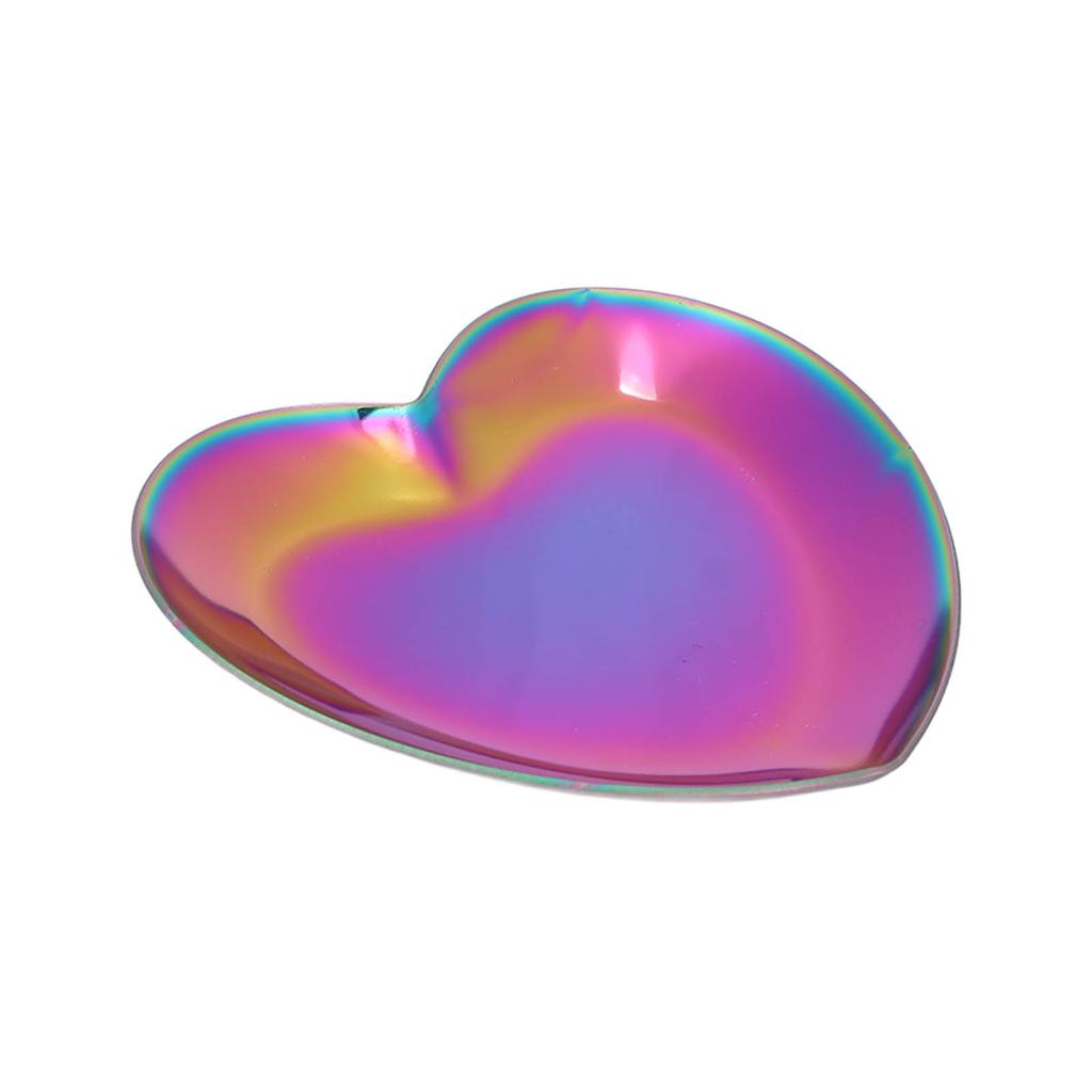 Nail Art Display Board Stainless Steel Heart Shape Cosmetic Makeup Manicure Tips Color Mixing