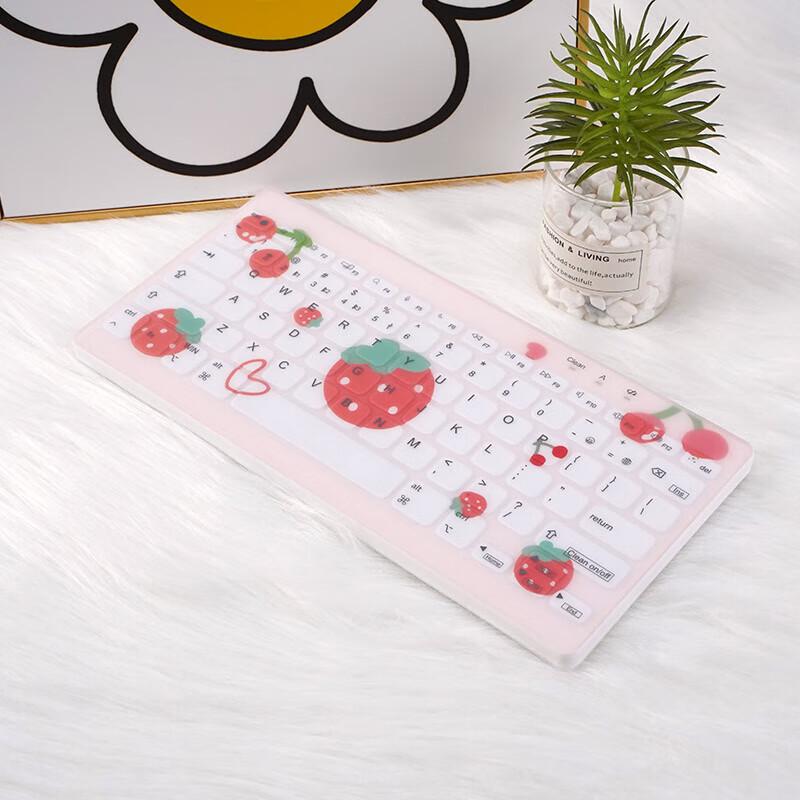 C78 Strawberry Tri-Mode Silent Membrane Keyboard