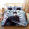 Anime Attack On Titan Bedding Set Kawaii Loli Boy Duvet Cover 3D Print Japan Cartoon Bed Quilt Cover Pillowcase No Sheets