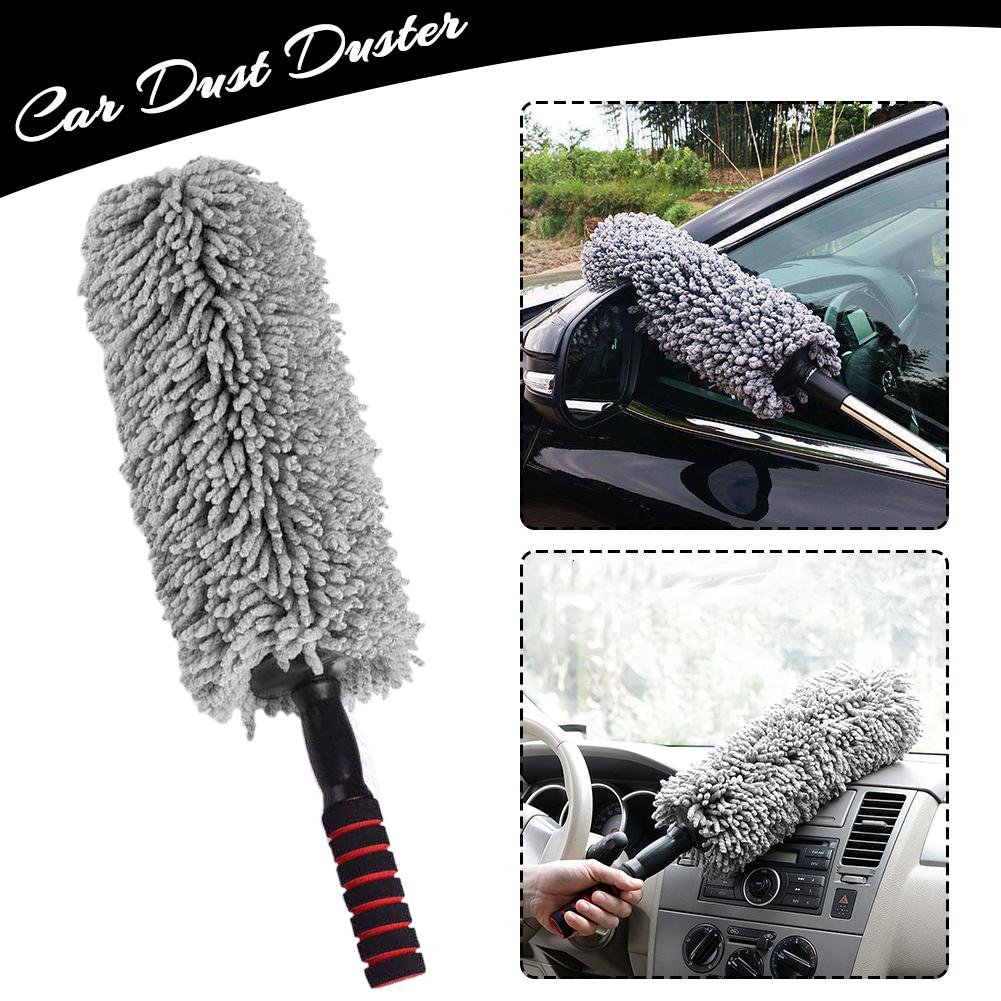 Car Body Duster Retractable Wax Dust Wash Mop Retractable Brush Wheel Dry Wet And Remover Dust Dual Car Tyre Handle Use O3N5