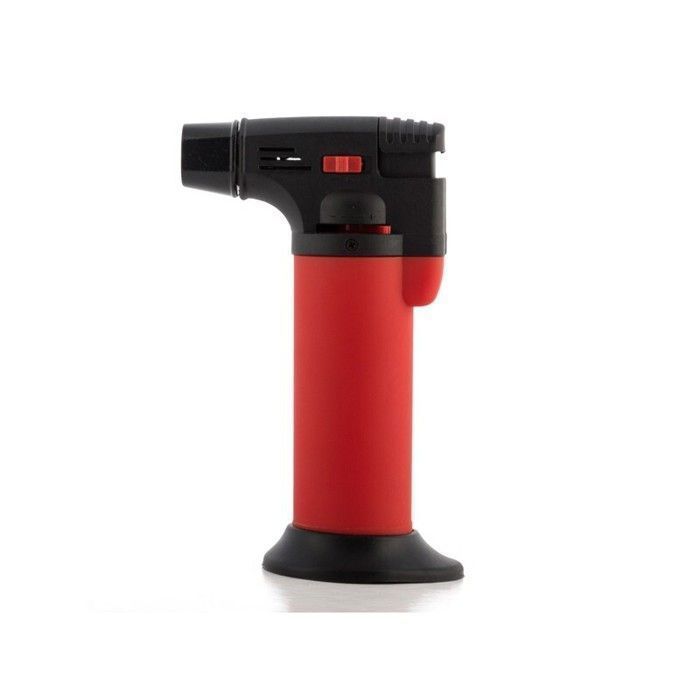 Chalumeau de cuisine - Chefs Torch - Crème Brûlée - Rechargeable - Rouge - 11 cm