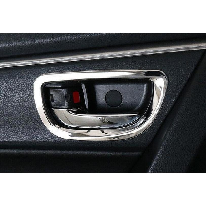 Для Toyota Corolla 2014- Хромированная сталь Внутренняя ручка двери Рамка замка Отделка 4 шт.