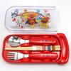 Anpanman Trio Set Chopsticks Spoon Fork Bento Chopsticks Case Chopsticks Slide Type Antibacterial Red Set Freezer (Трио-набор, сумка)
