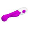 Massaging Silicone Vibrator with Clitoral Stimulator - Pretty Love Arthur