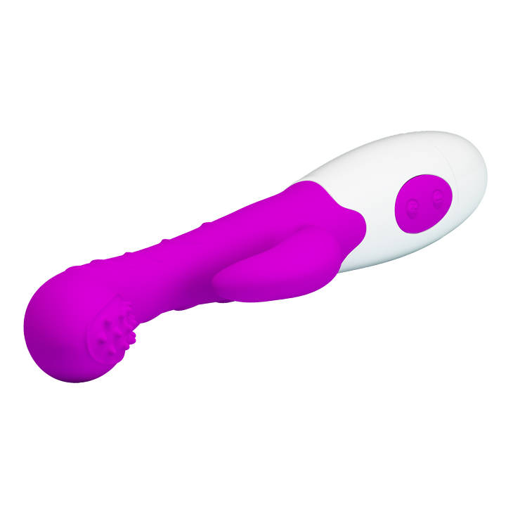 Massaging Silicone Vibrator with Clitoral Stimulator - Pretty Love Arthur