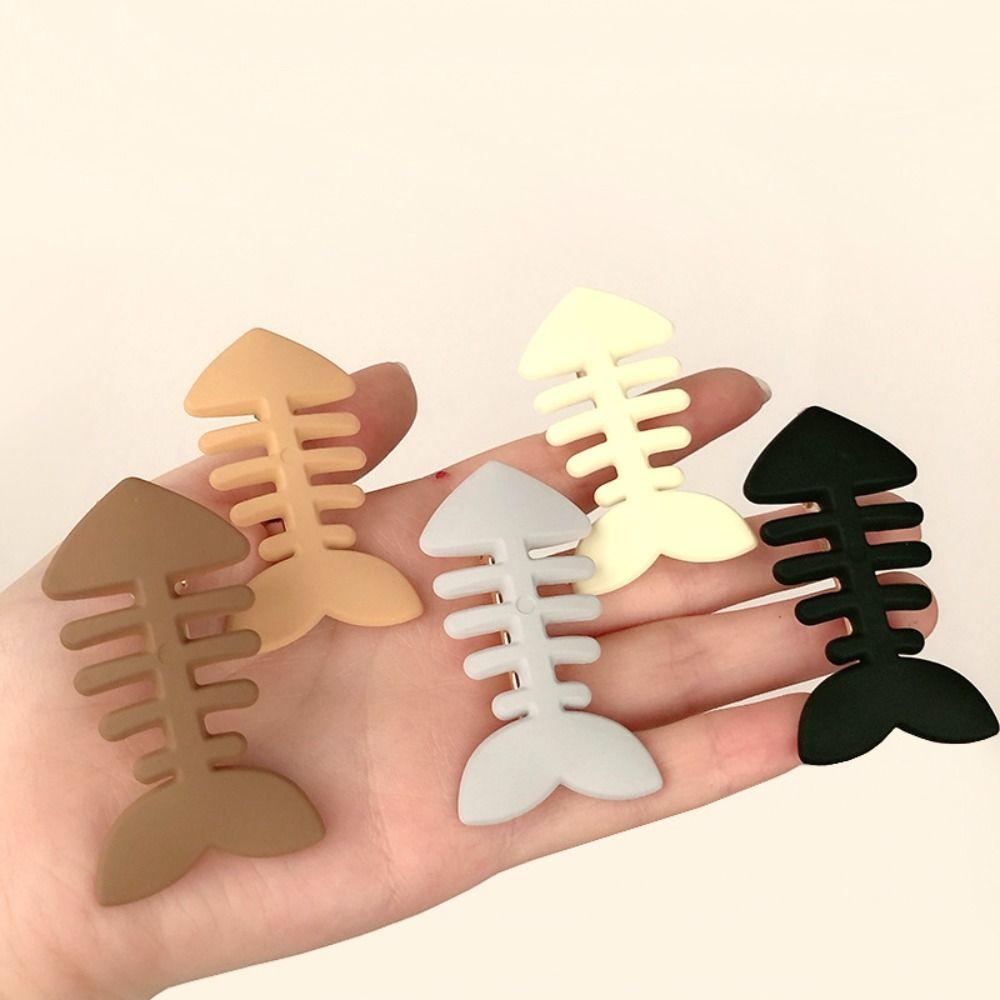 Korean Style Animal Fish Bone Hair Clip Plastic Y2k Geometry Hair Accessories Headwear Barrettes Hair Ornament