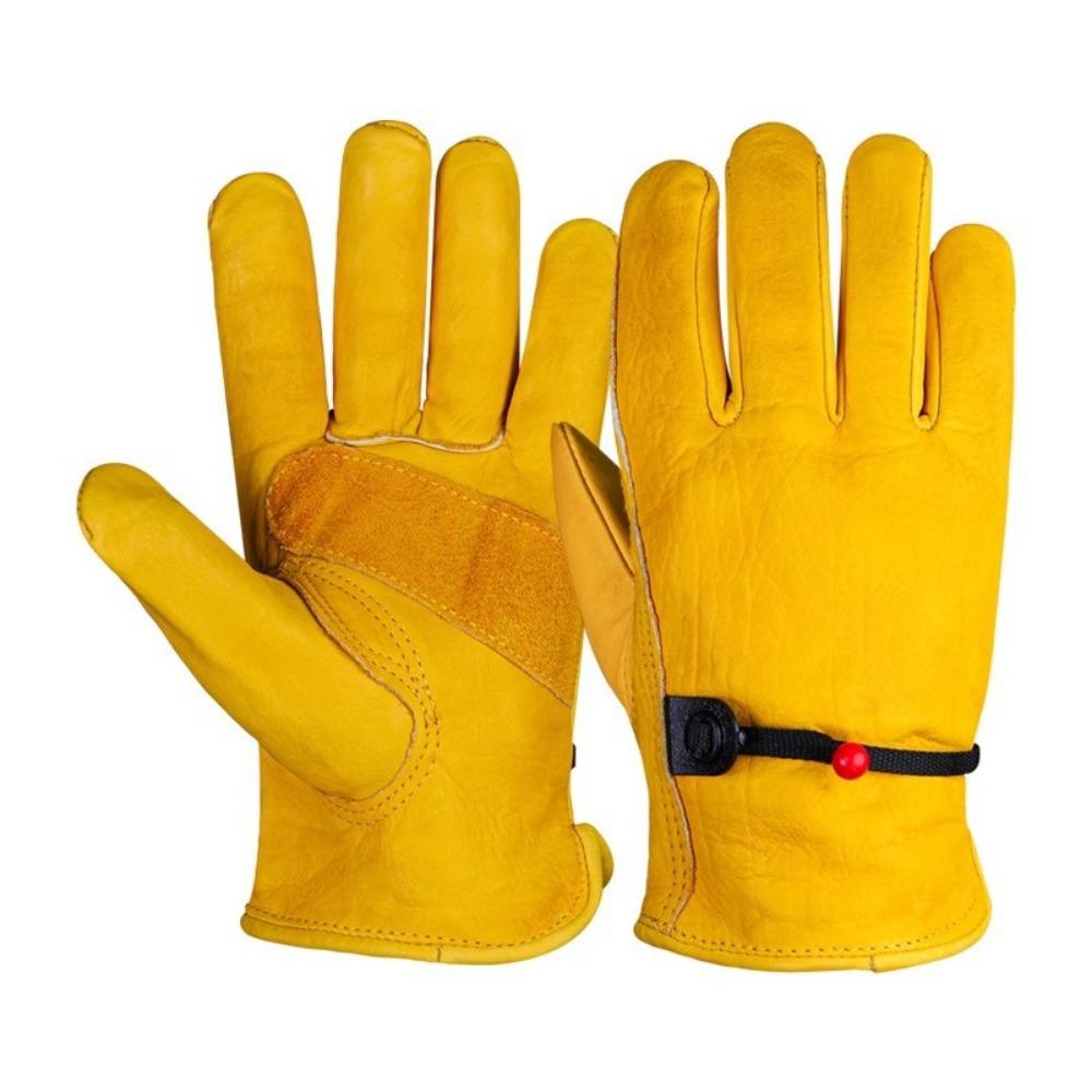 With Adjustable Wrist Rope Gardening Safety Gloves Heat Resistant Welding Gloves Farms Ranch